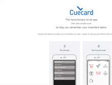 Tablet Screenshot of cuecard.com